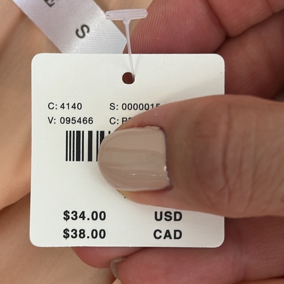 NWT By Anthropologie Strapless Ruffled Bandeau Top in Peach - Picture 5 of 11